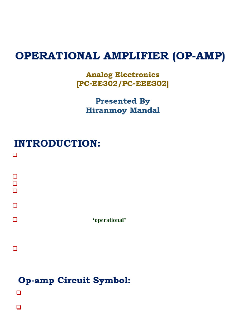 Understanding Operational Amplifiers | PDF | Operational Amplifier ...
