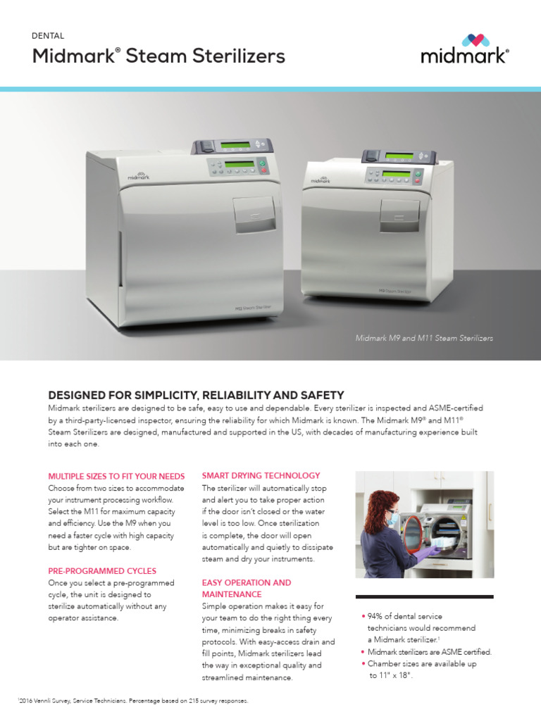 Midmark M9 & M11 Steam Sterilizers | PDF