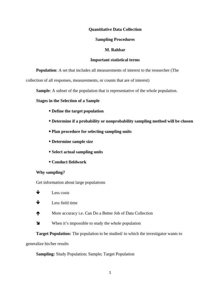 Quantitative Sampling Techniques Explained | PDF | Sampling (Statistics ...