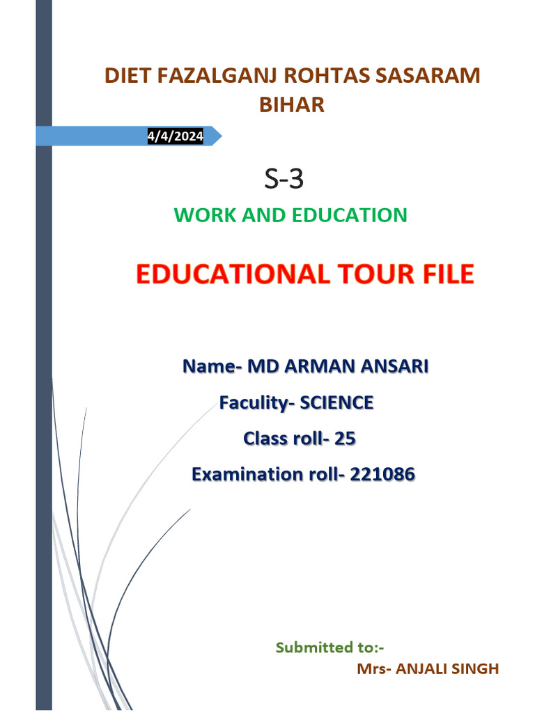 MD Arman Ansari Diet Sasaram s3 Paper | PDF