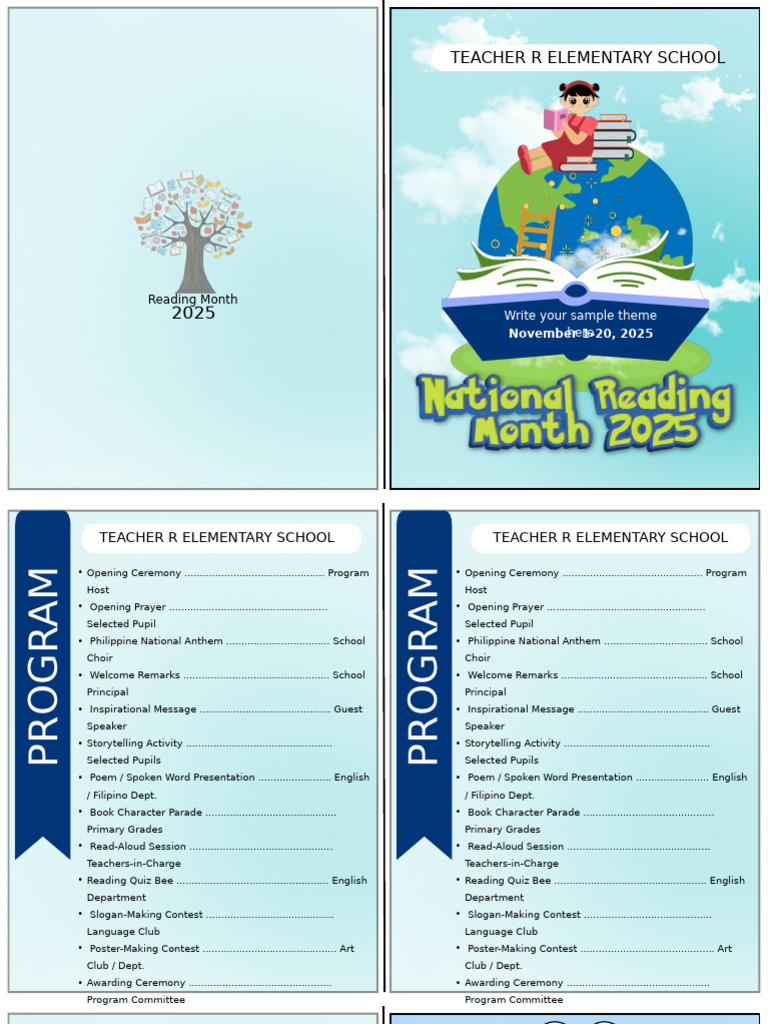 Reading Month Prog Layout | PDF | English Language | Linguistics