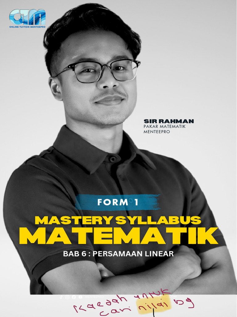 Workbook 6 Persamaan Linear Pdf