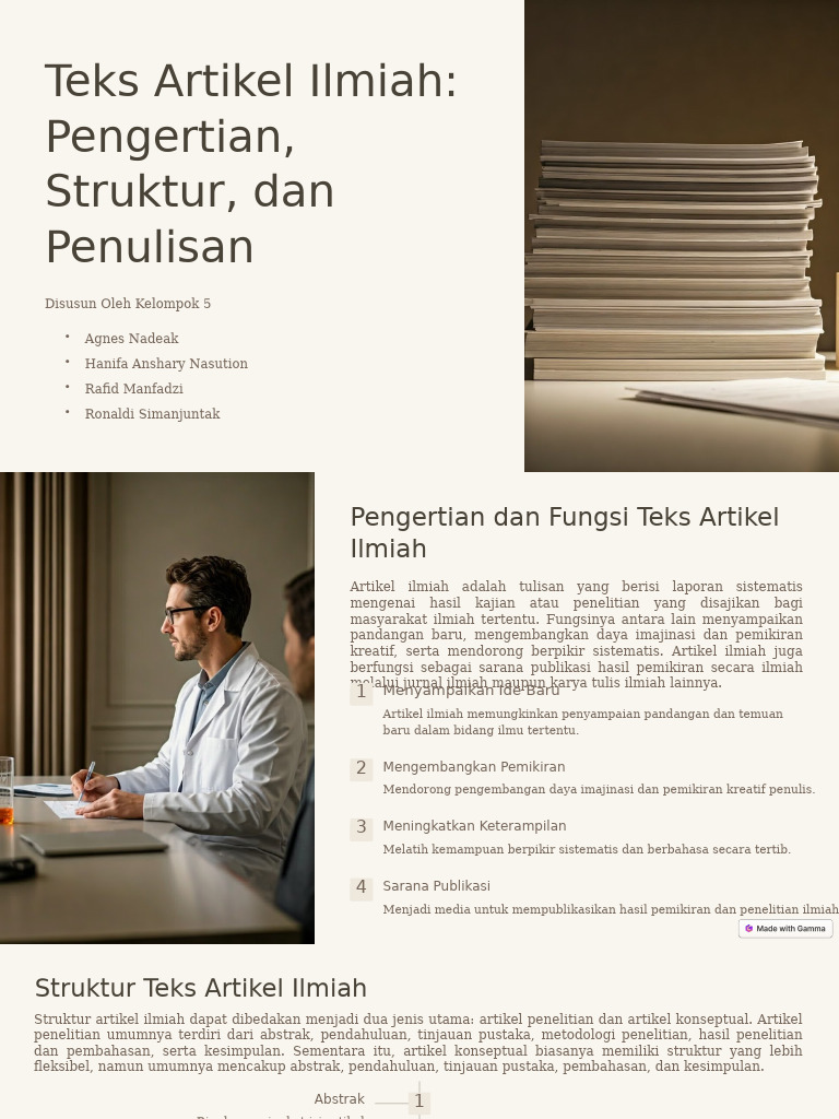 Struktur dan Penulisan Artikel Ilmiah | PDF