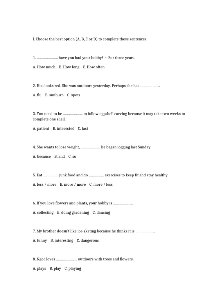 English Exercises | PDF