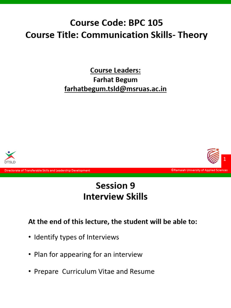 Interview Skills and CV Preparation Guide | PDF | Résumé