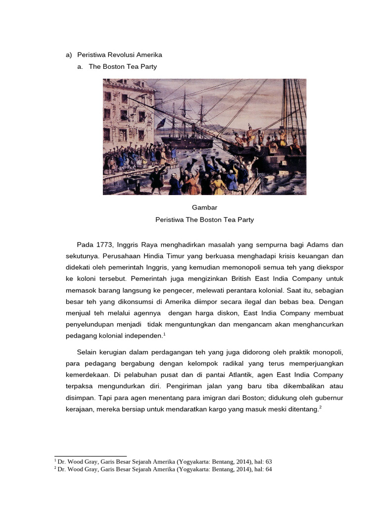 Peristiwa Kunci Revolusi Amerika | PDF