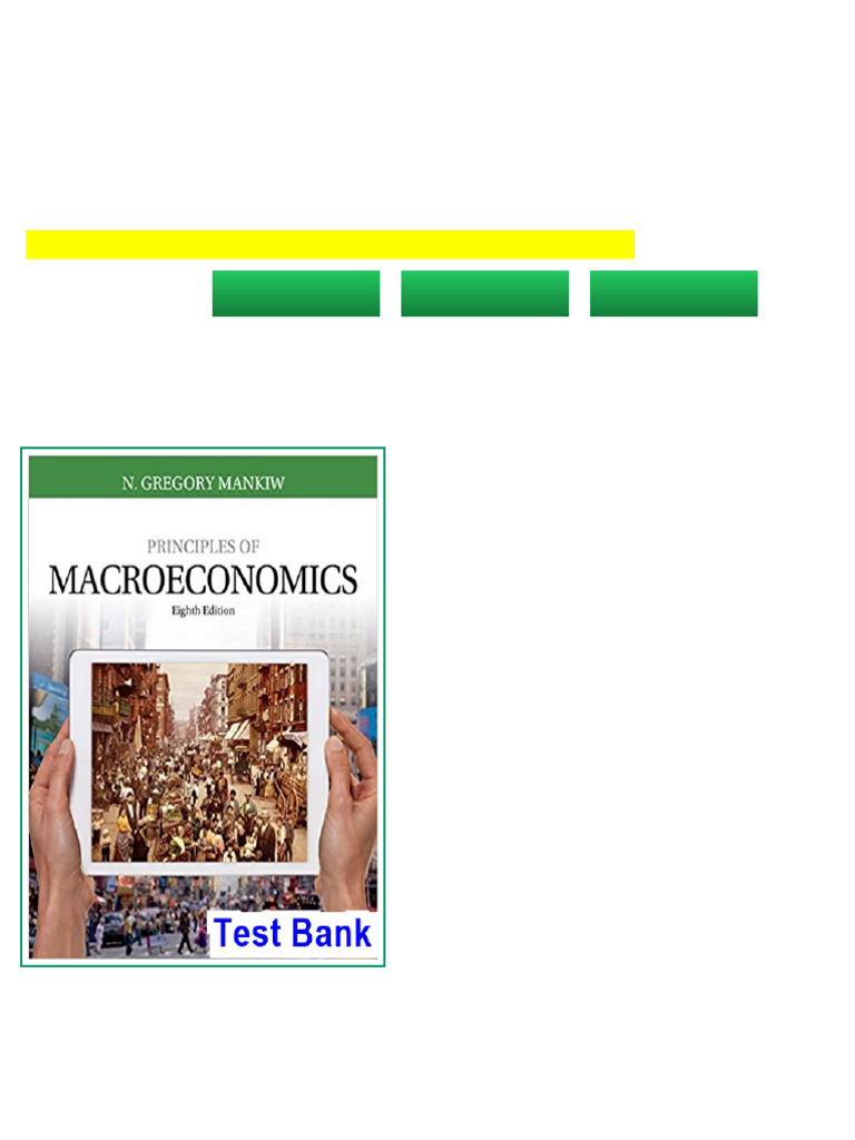 Principles of Macroeconomics 8th Edition Mankiw Test Bank Kindle & PDF ...