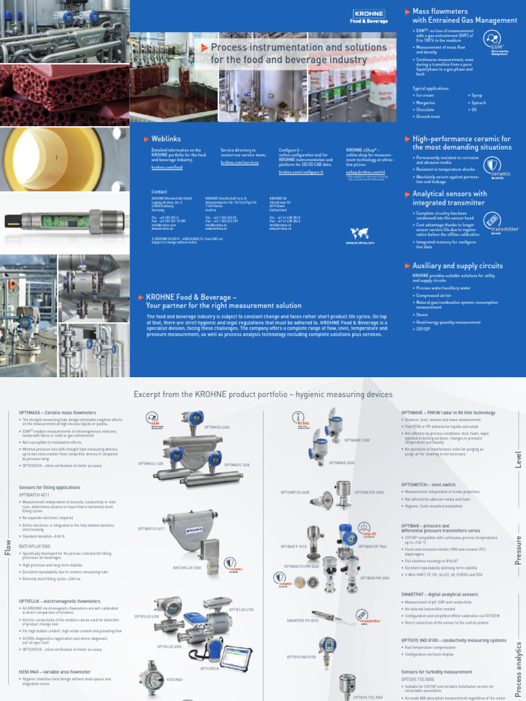 FL Food Process-Instrumentation en 190213 | PDF | Flow Measurement ...