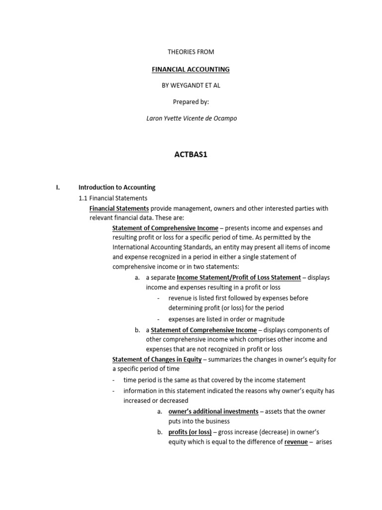 Financial Accounting | PDF | Debits And Credits | Expense