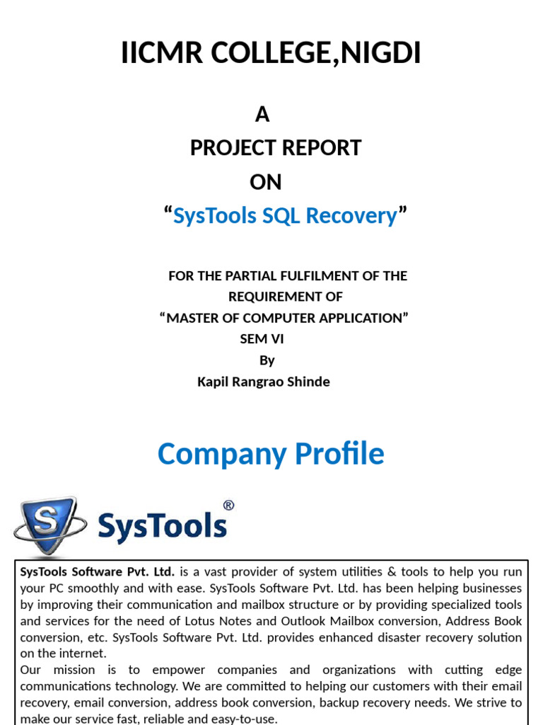 ProjectPresentation | PDF | Database Index | Microsoft Sql Server