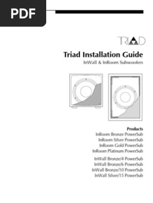 triad powersub amplifier