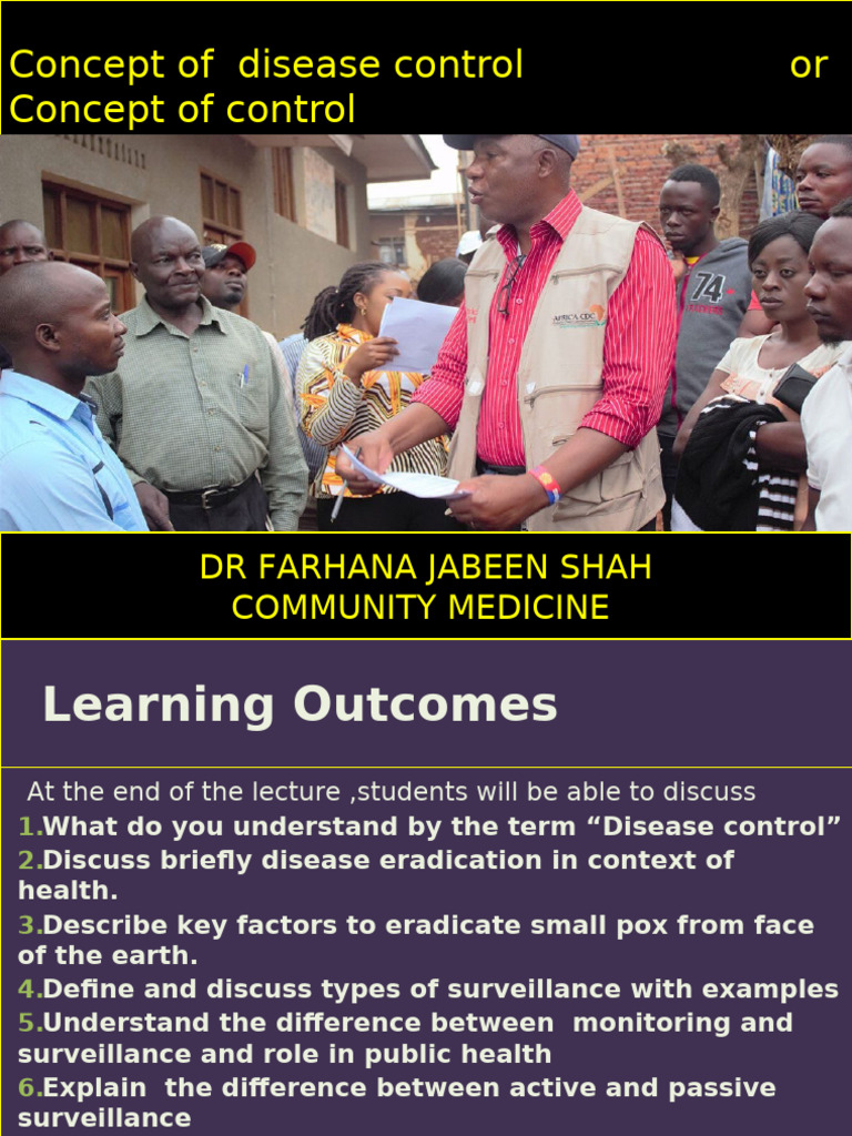 Disease Control and Surveillance Overview | PDF | Eradication Of ...