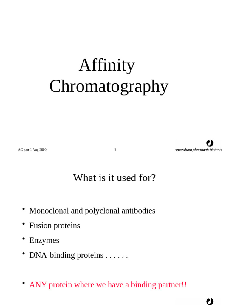 Affinity Chromatography Overview Guide | PDF | Protein Purification ...