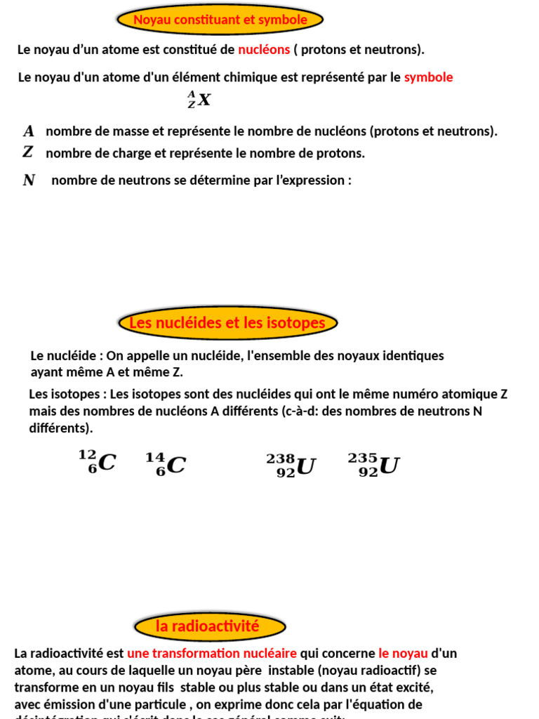 Comprendre la radioactivité et ses types | PDF | Noyau atomique ...