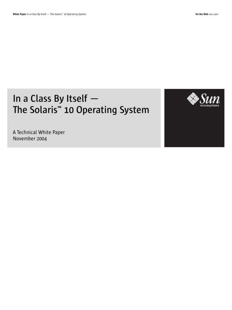 Solaris UNIX Classbyitself SUN | PDF | File System | Virtualization