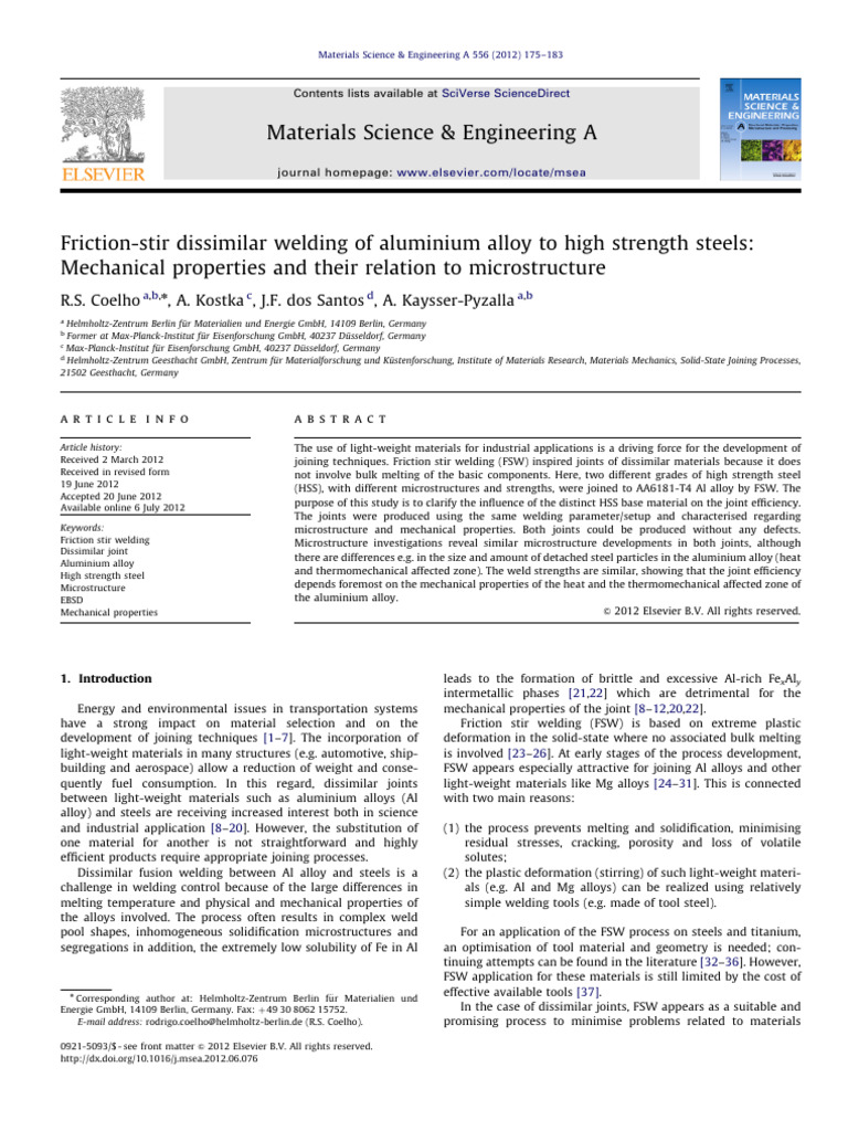 1 s2.0 S0921509312009239 Main | PDF | Fracture | Strength Of Materials