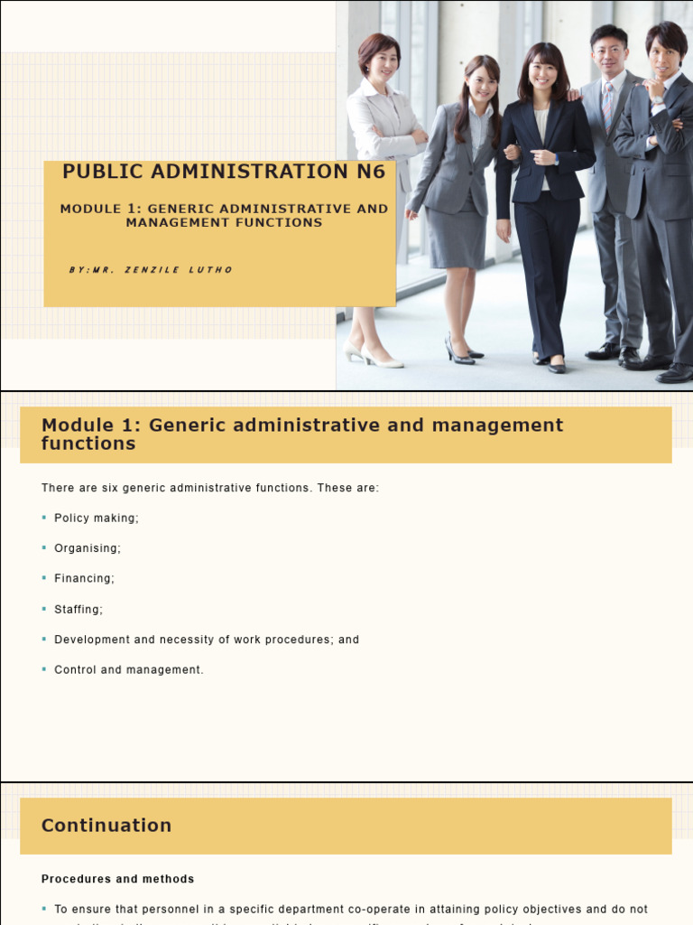 Public Administration: Management Functions | PDF