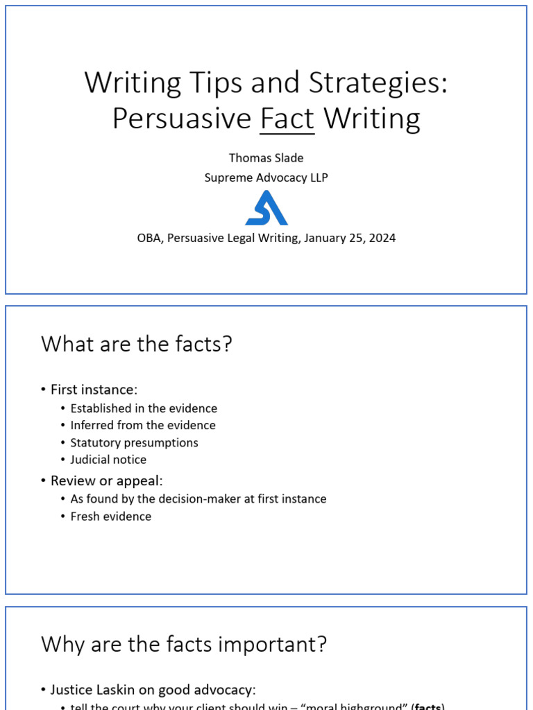 Writing Tips and Strategies Persuasive Fact Writing 1710738375 | PDF ...