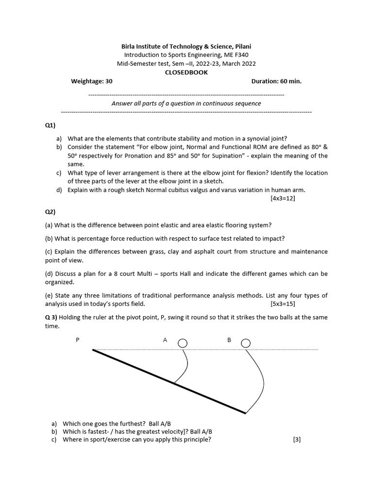 Sport Midsem Pyq 23-2 | PDF