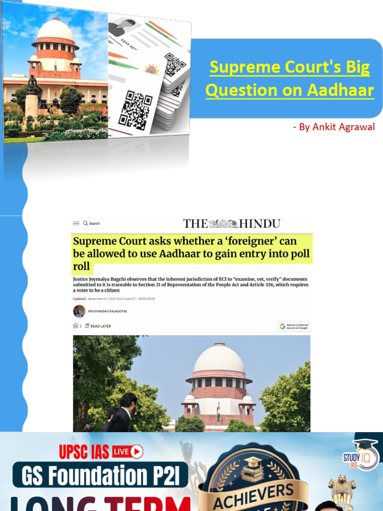 Supreme Court Aadhaar Case Insights | PDF