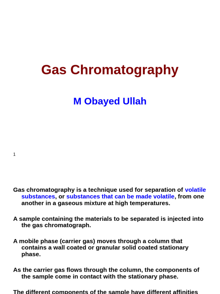 Gas Chromatography Techniques Explained | PDF | Chromatography | Gas ...