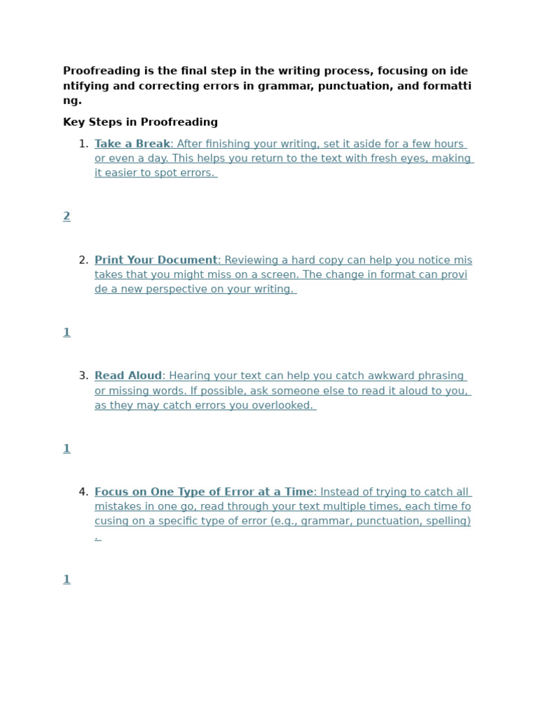 Essential Proofreading Techniques | PDF
