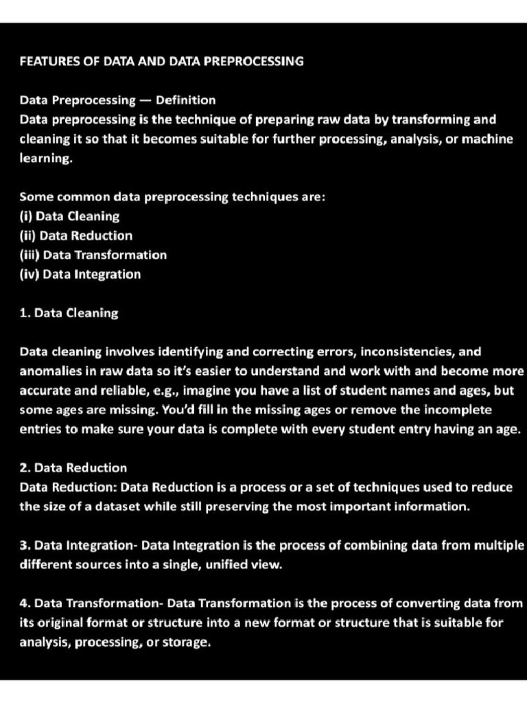 Data Preprocessing | PDF