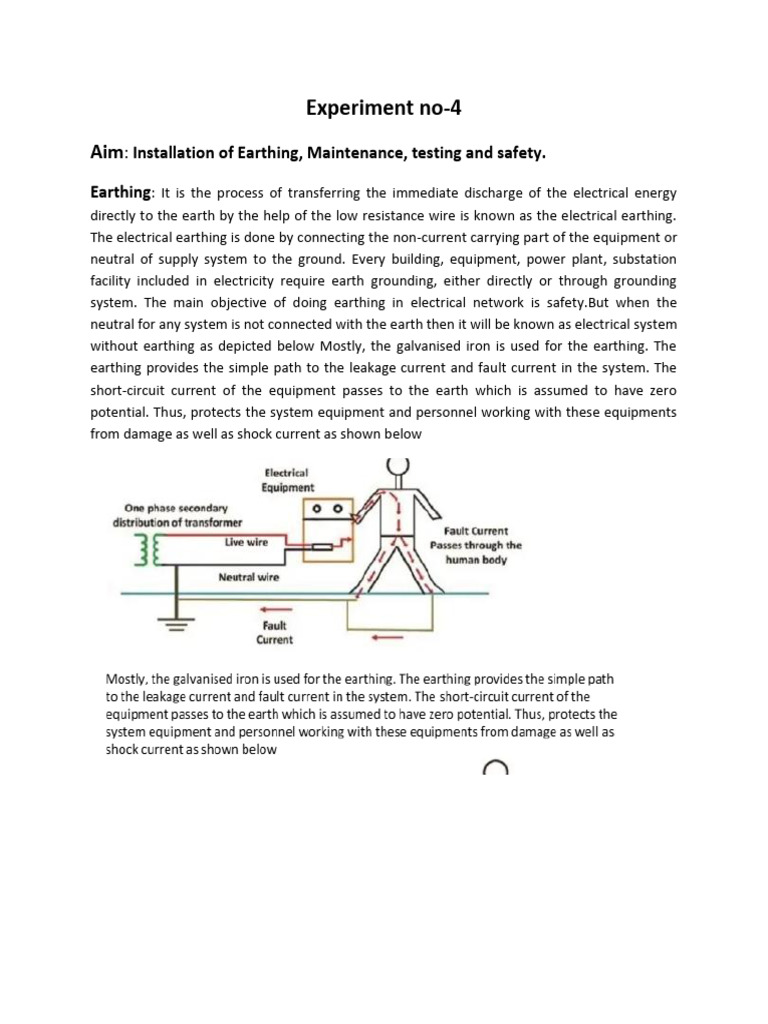 Earthing Installation and Safety Guide | PDF