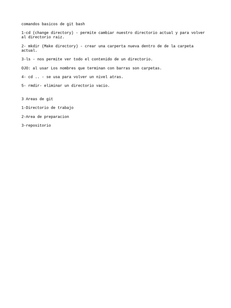 Comandos Básicos de Git Bash | PDF