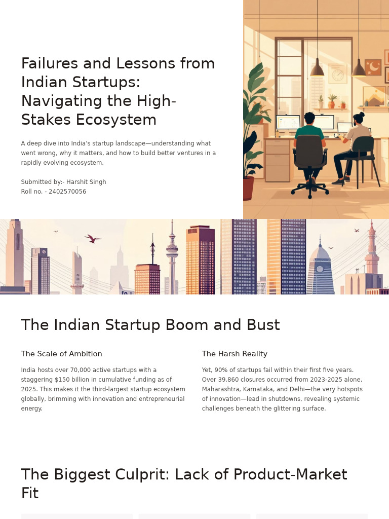 Indian Startup Failures: Key Insights | PDF | Startup Company | Small ...