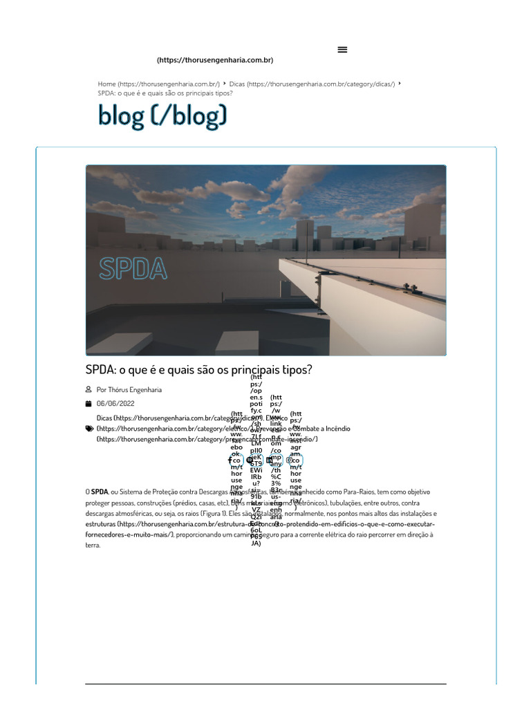 SPDA: Tipos e Importância da Proteção | PDF | Relâmpago | Eletricidade