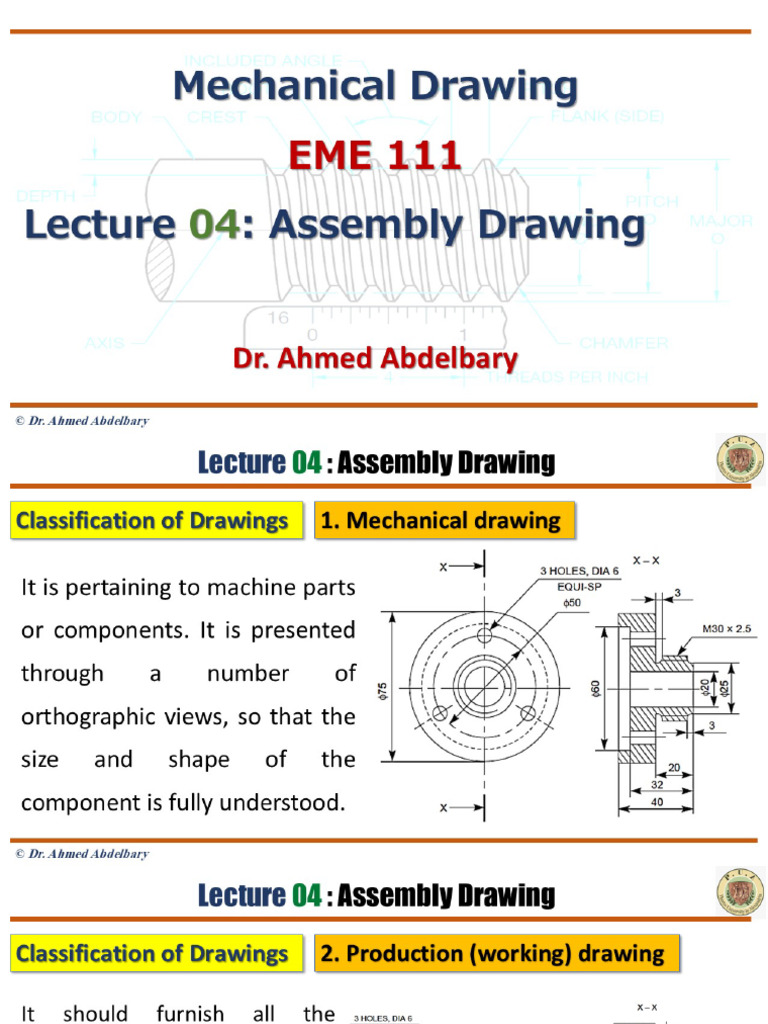 Lecture 04 Assembly Drawing | PDF