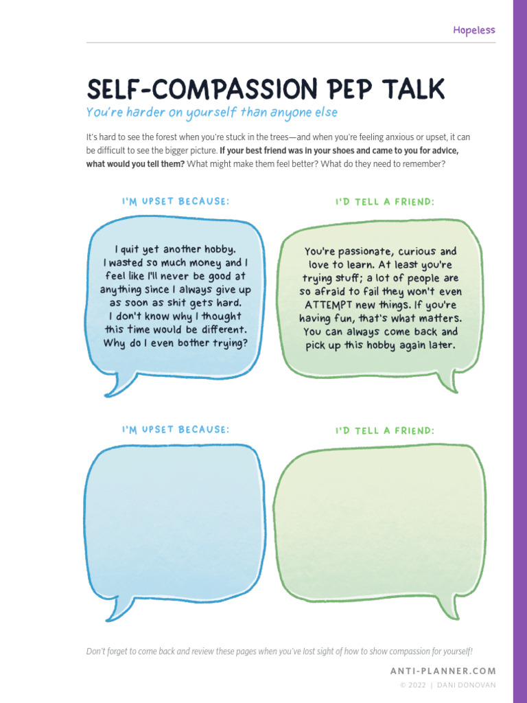 5.1 Hopeless Self Compassion Pep Talk | PDF