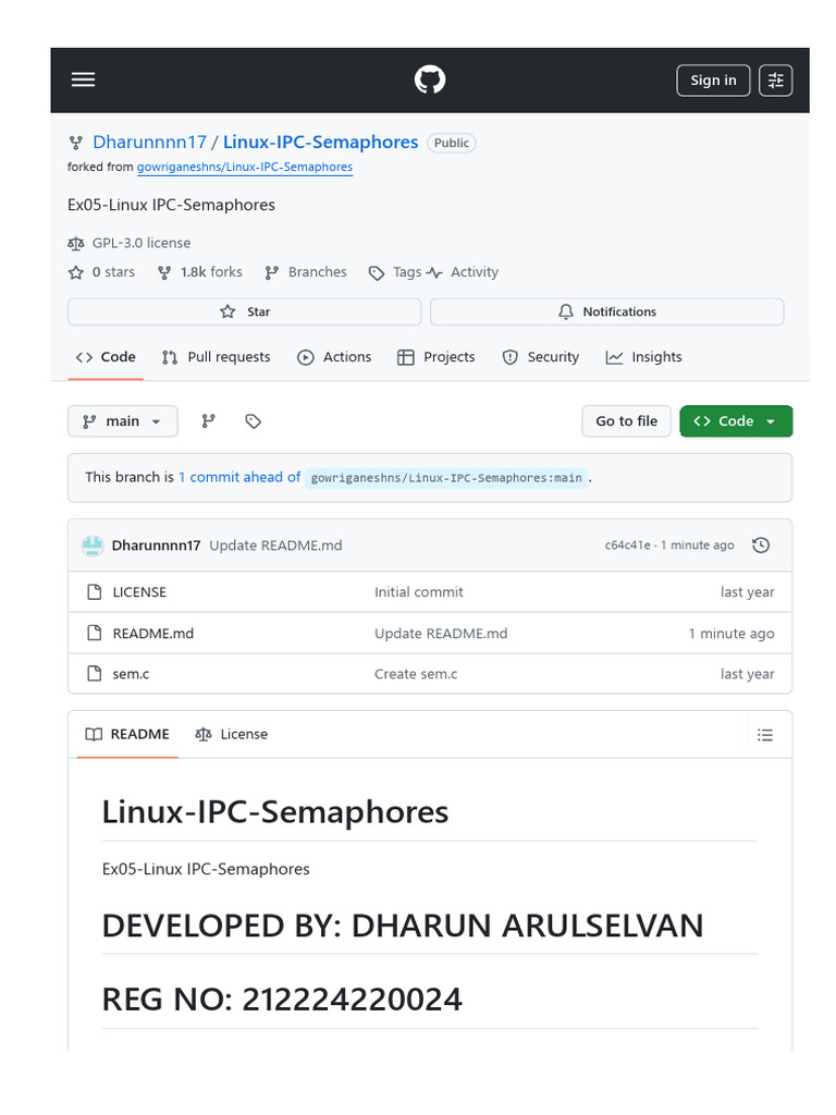 C Program for Linux IPC Semaphores | PDF | Computer Engineering | Software