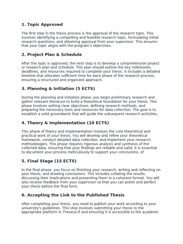 Thesis Process | PDF | Thesis | Methodology