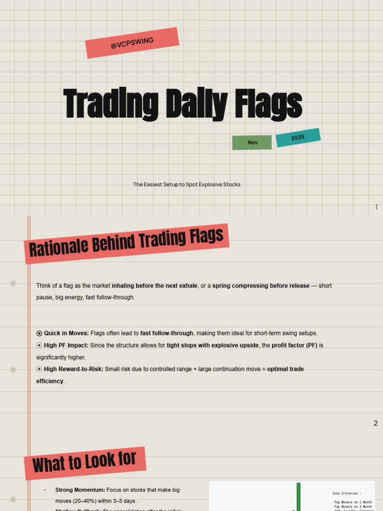 Trading Daily Flags for Explosive Stocks | PDF | Day Trading | Investing
