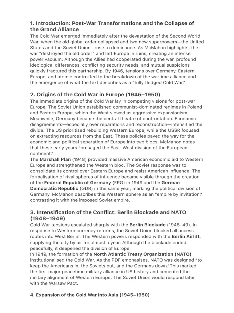 Cold War | PDF | Cold War | Soviet Union