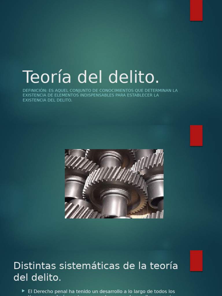 Elementos y Teorías del Delito | PDF | Intención (Derecho Penal) | Justicia