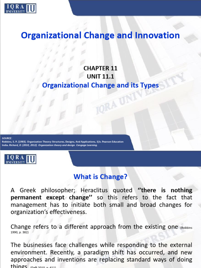 Types and Models of Organizational Change | PDF | Organizational ...