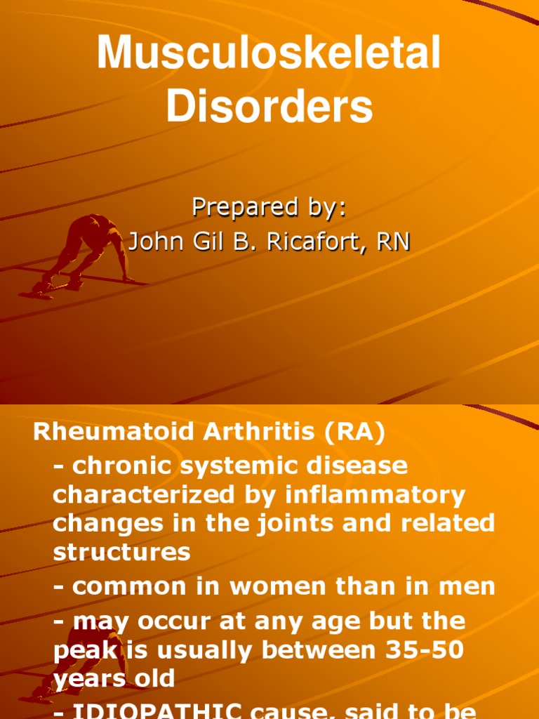 Overview of Musculoskeletal Disorders | PDF | Arthritis | Rheumatoid ...