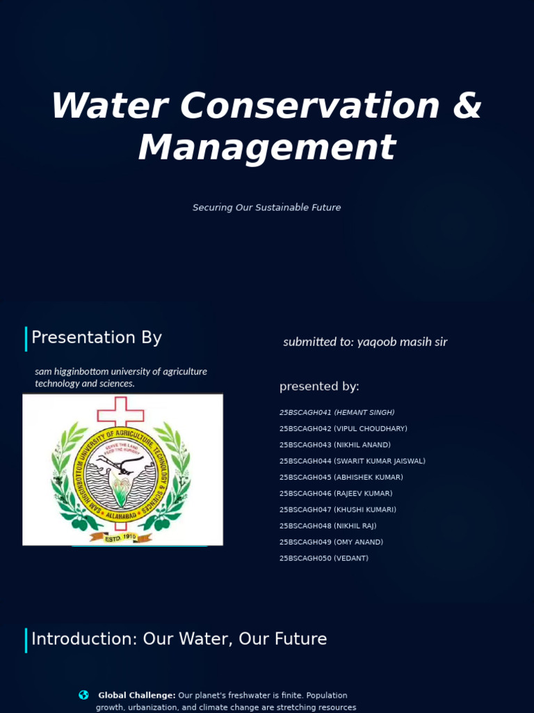 Water Conservation and Management (Final Version) | PDF | Water ...