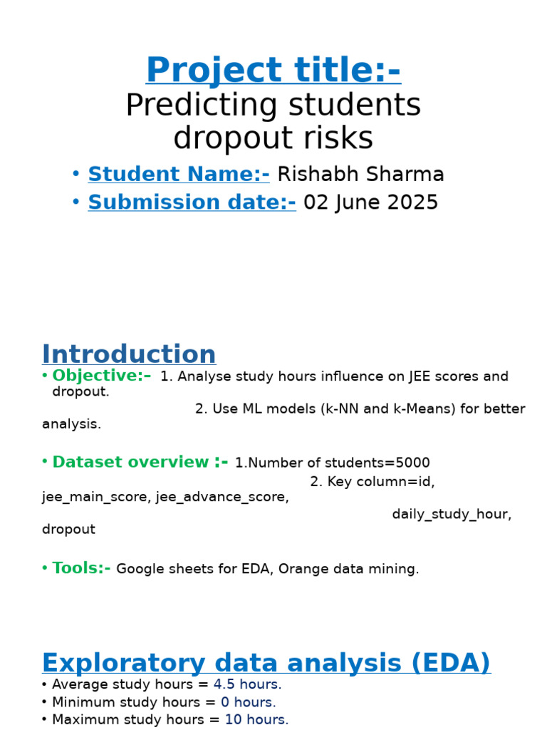 Rs8124600@Gmail - Com Predicting Student Dropout Risk | PDF | Cluster ...
