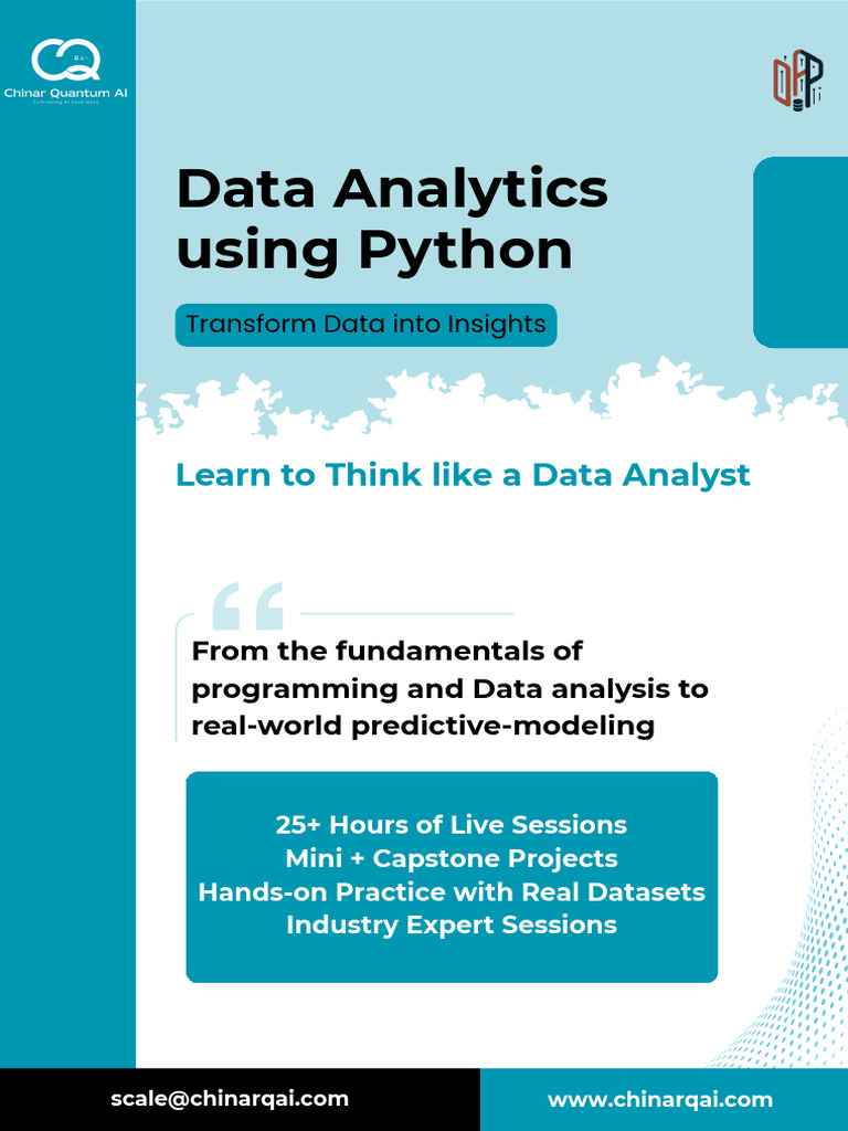 DAP Brochure 2025 | PDF | Data | Principal Component Analysis