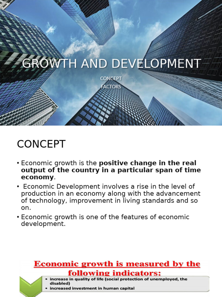 Economic Growth vs. Development Explained | PDF