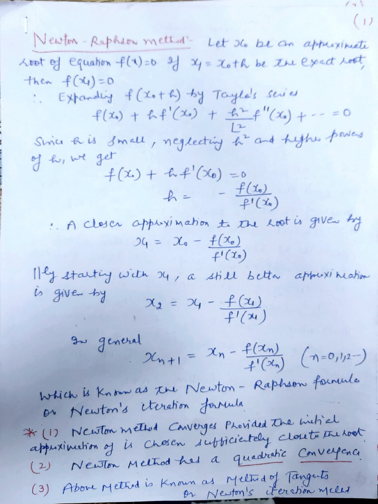 Newton-Raphson Method Explained | PDF