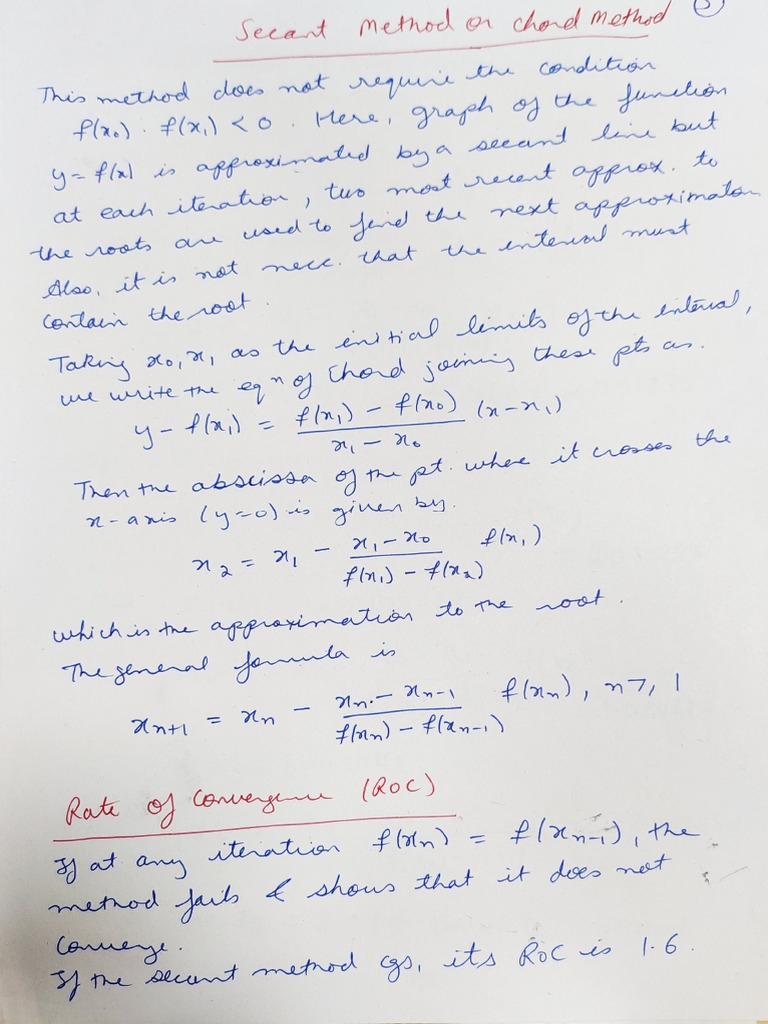 Secant Method 8 | PDF