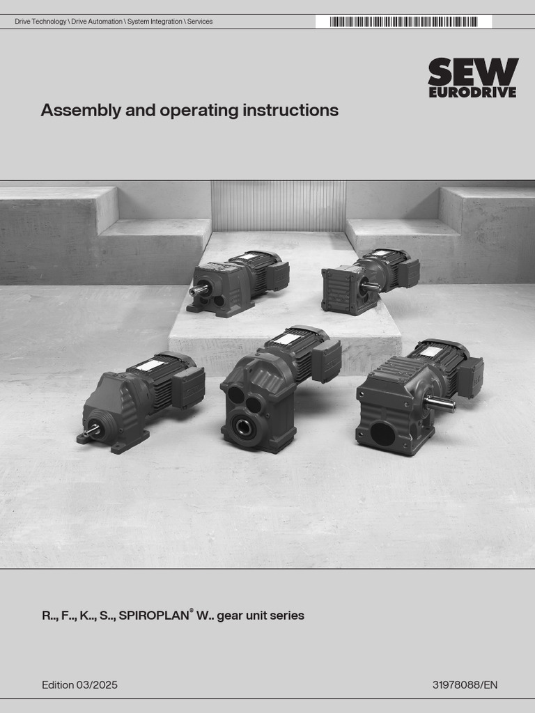 Gear Unit Assembly Instructions 2025 | PDF | Stainless Steel | Gear