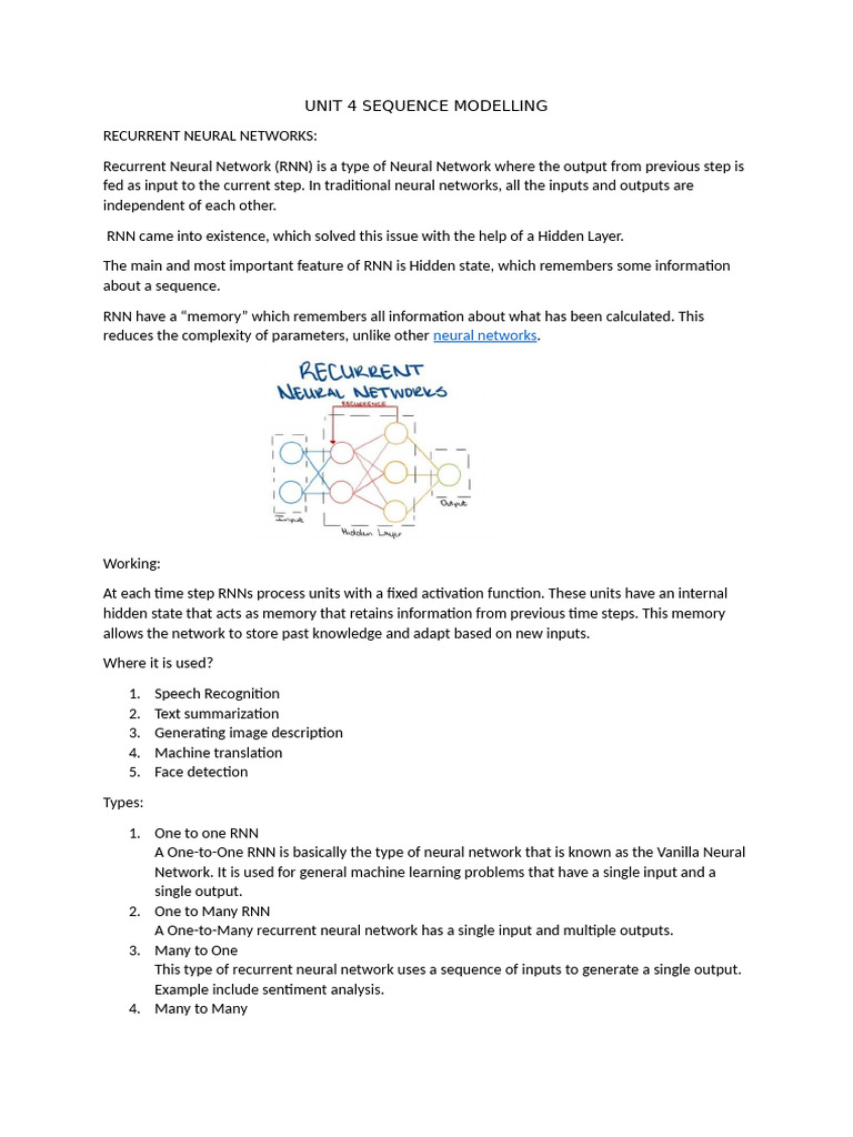 Understanding Recurrent Neural Networks | PDF | Statistical ...