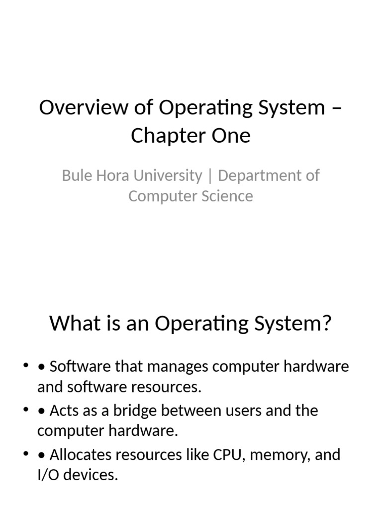 Overview of Operating Systems Explained | PDF