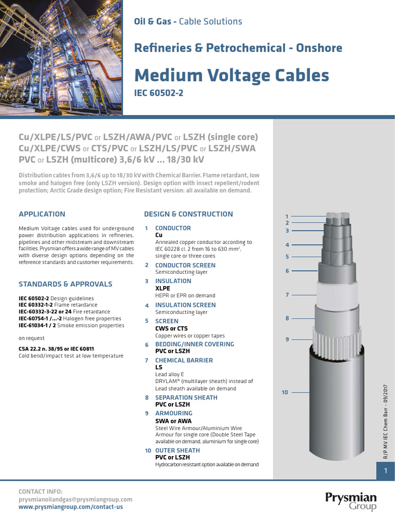Medium Voltage Cables for Oil & Gas | PDF | Mechanical Engineering ...